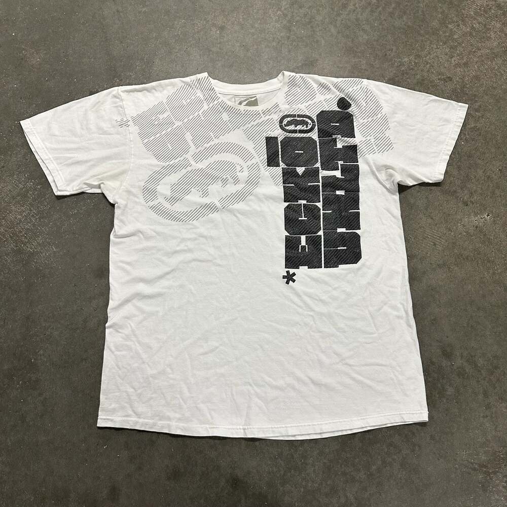 Ecko Unltd. Vintage Y2K White Graphic T-Shirt Large